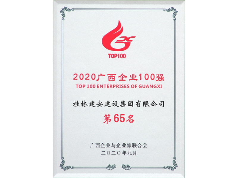 2020廣西企業(yè)100強(qiáng)